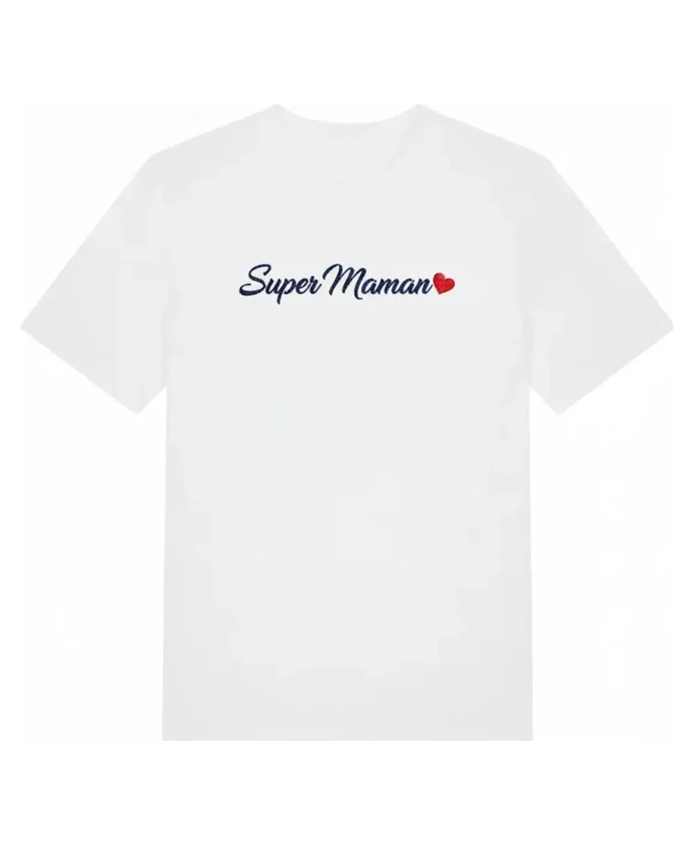 T-shirt blanc personnalisé à l’unité avec un message et un prénom