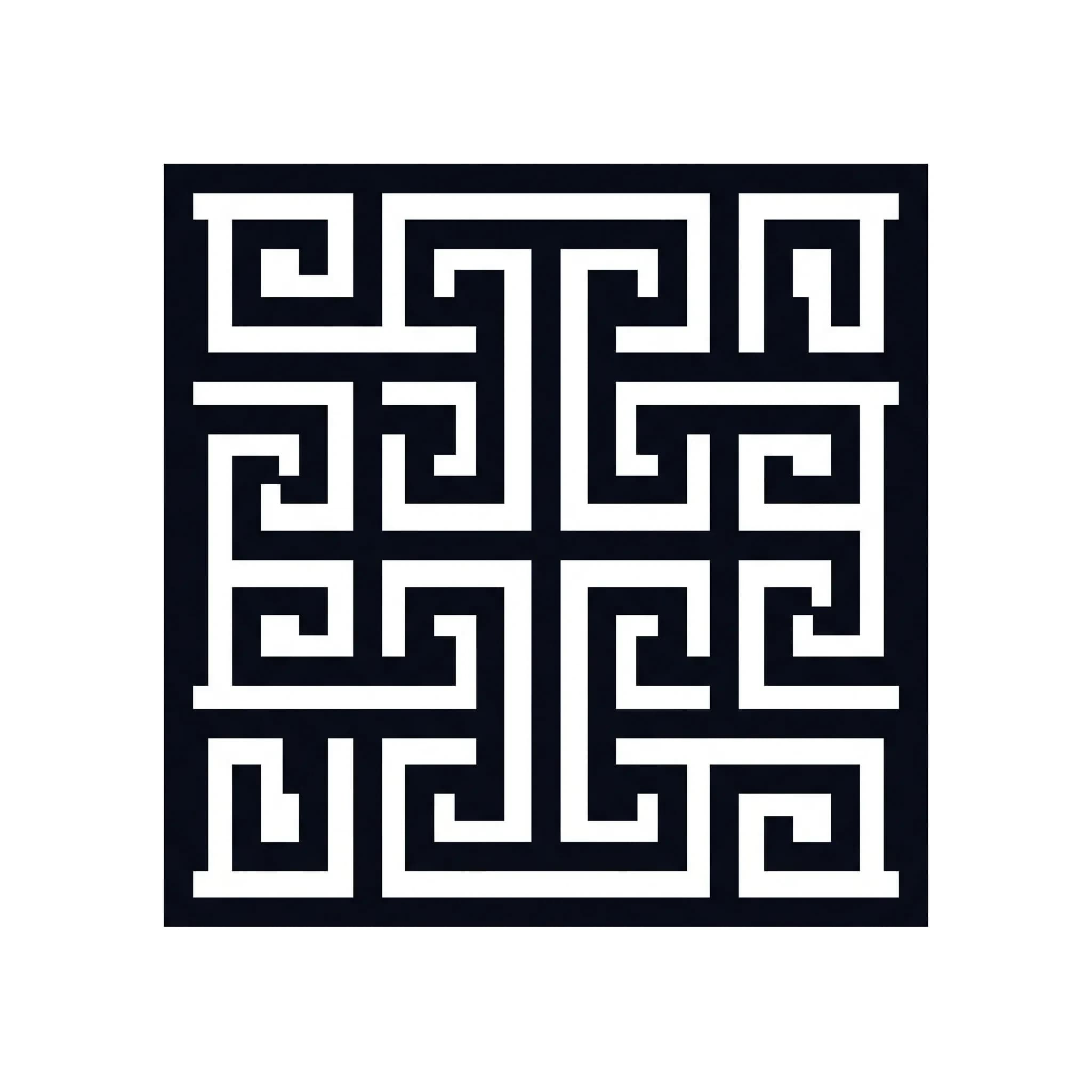 Exemple de logo idéal pour la broderie sur t-shirt : motif géométrique