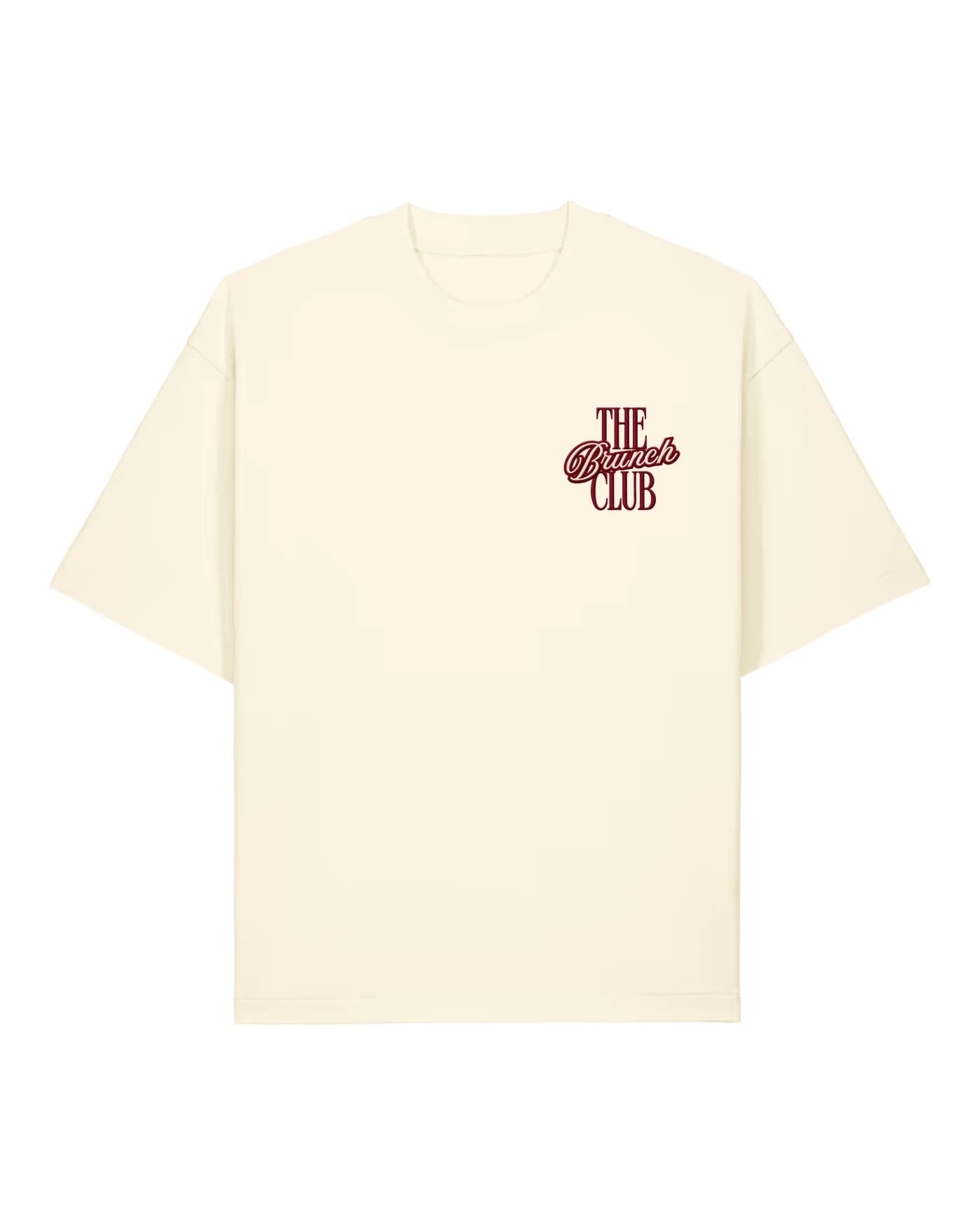 T-shirt crème brodé côté cœur, production française à la demande