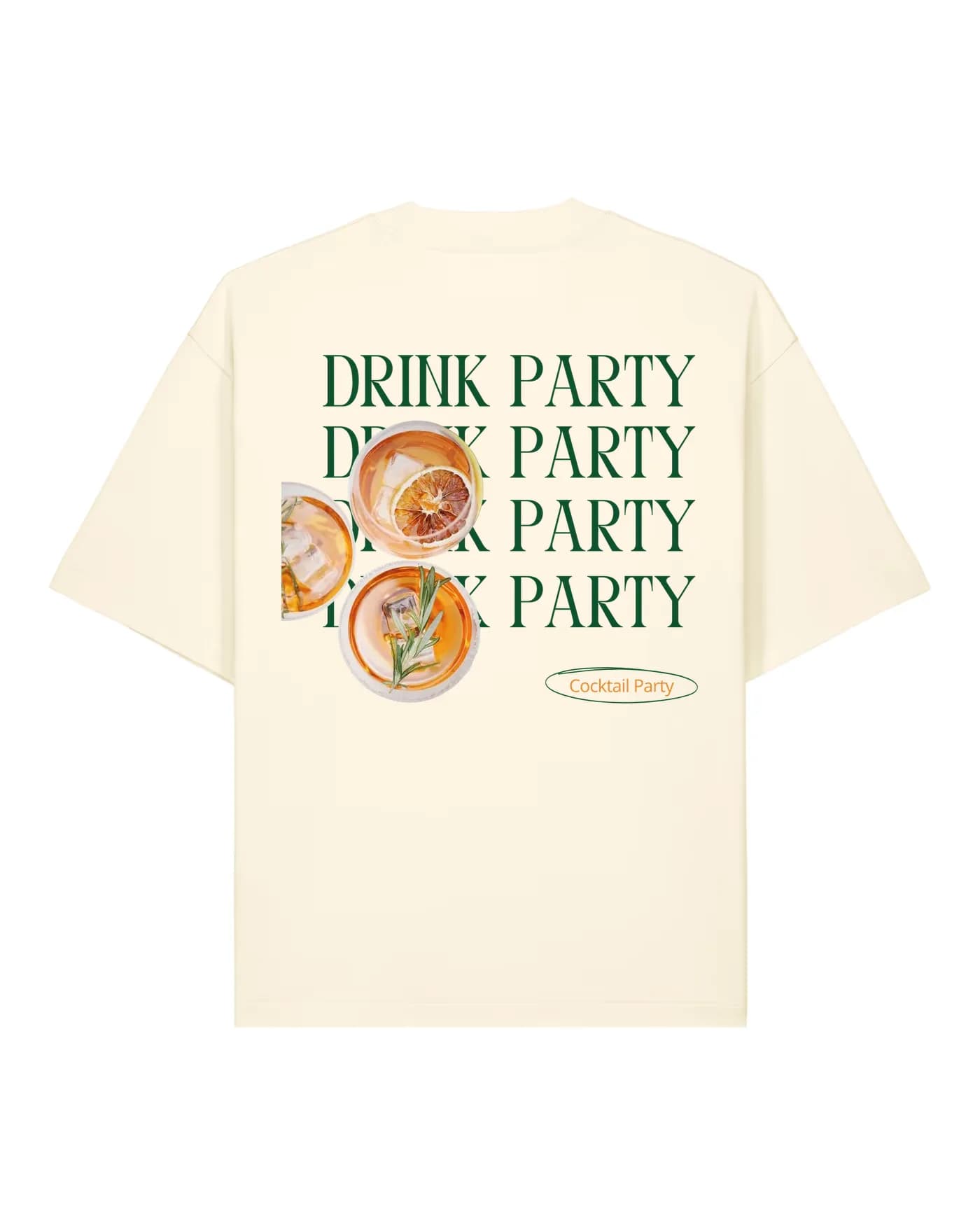 T-shirt crème avec un visuel en dégradé imprimé dans le dos