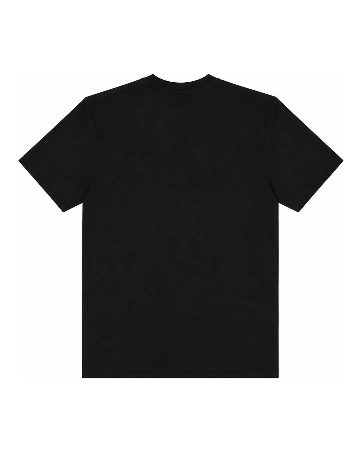 Logo Drip Haus imprimé sur un t-shirt noir, t-shirt nu