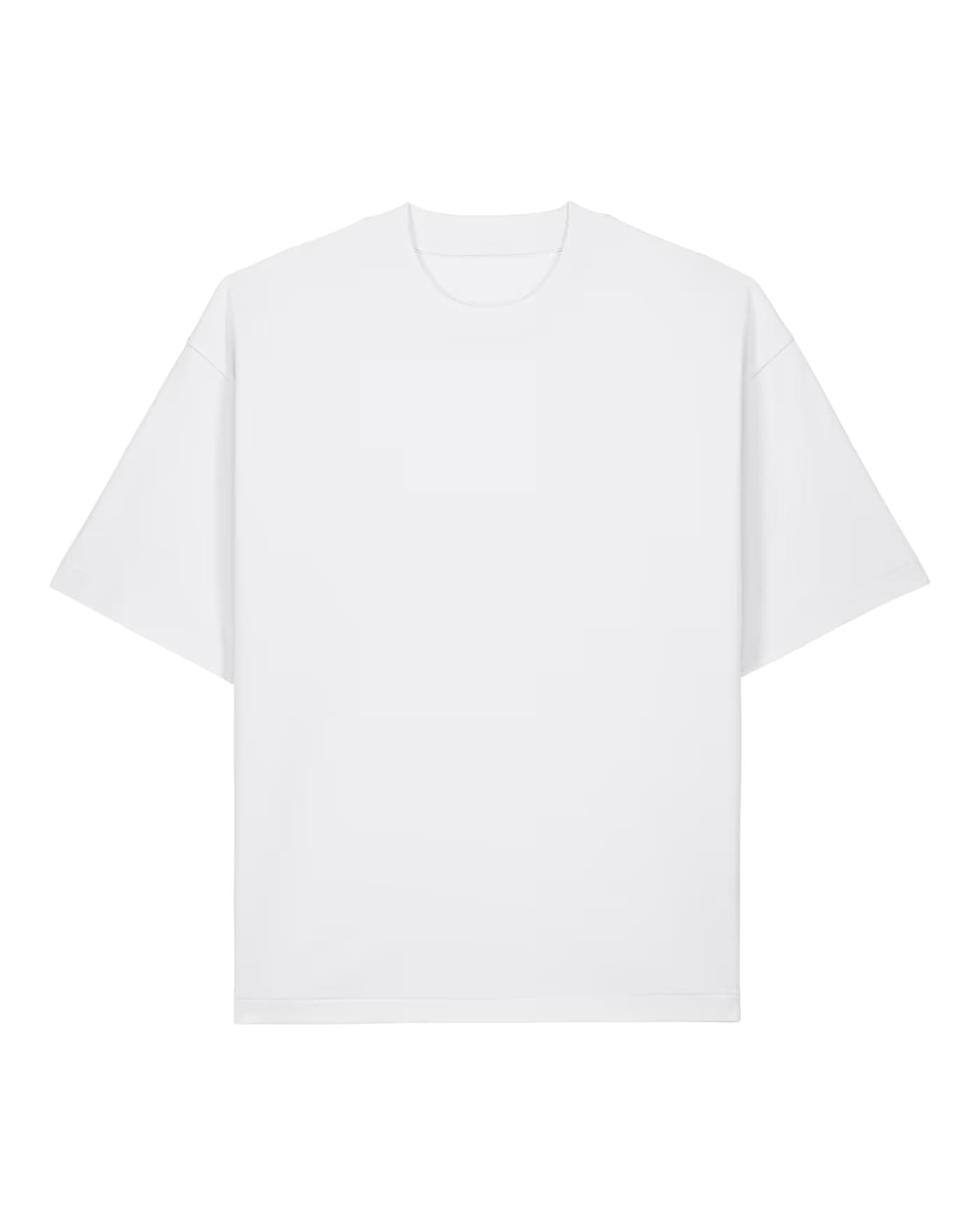 T-shirt Achille à personnaliser, coupe oversize lourde en 100 % coton bio 280 g/m², coloris blanc