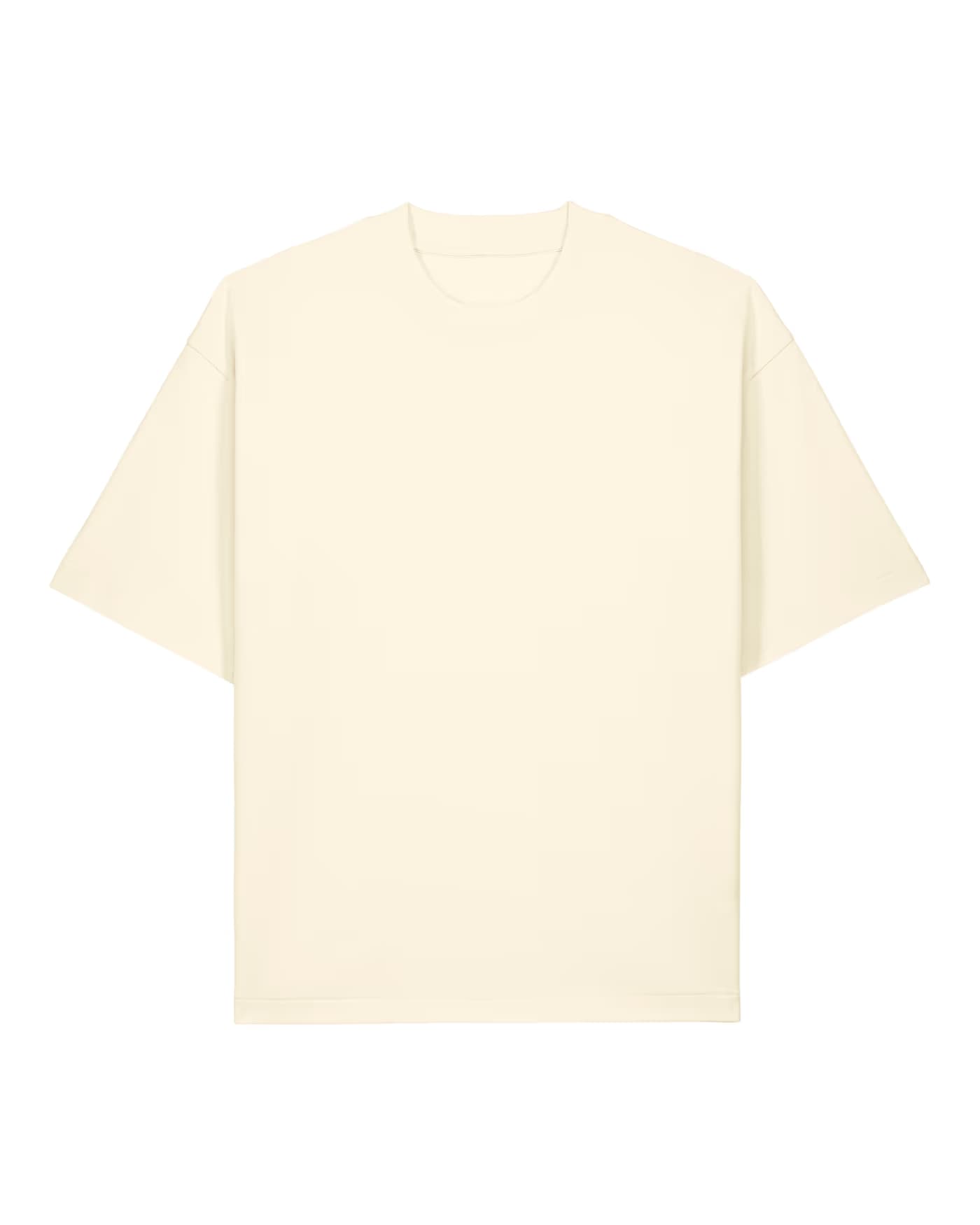 T-shirt Achille à personnaliser, coupe oversize lourde en 100 % coton bio 280 g/m², coloris crème