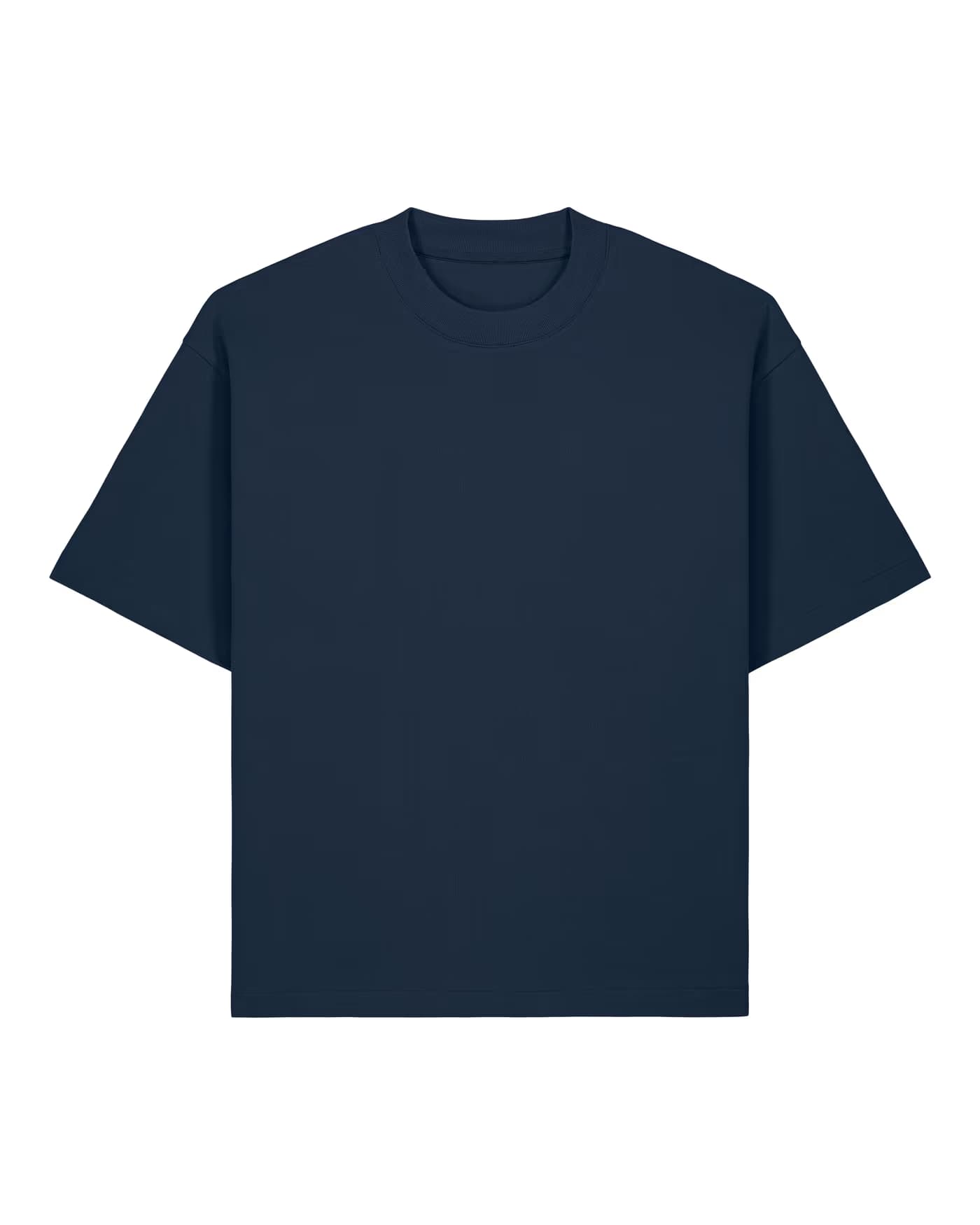 T-shirt Achille à personnaliser, coupe oversize lourde en 100 % coton bio 280 g/m², coloris bleu marine