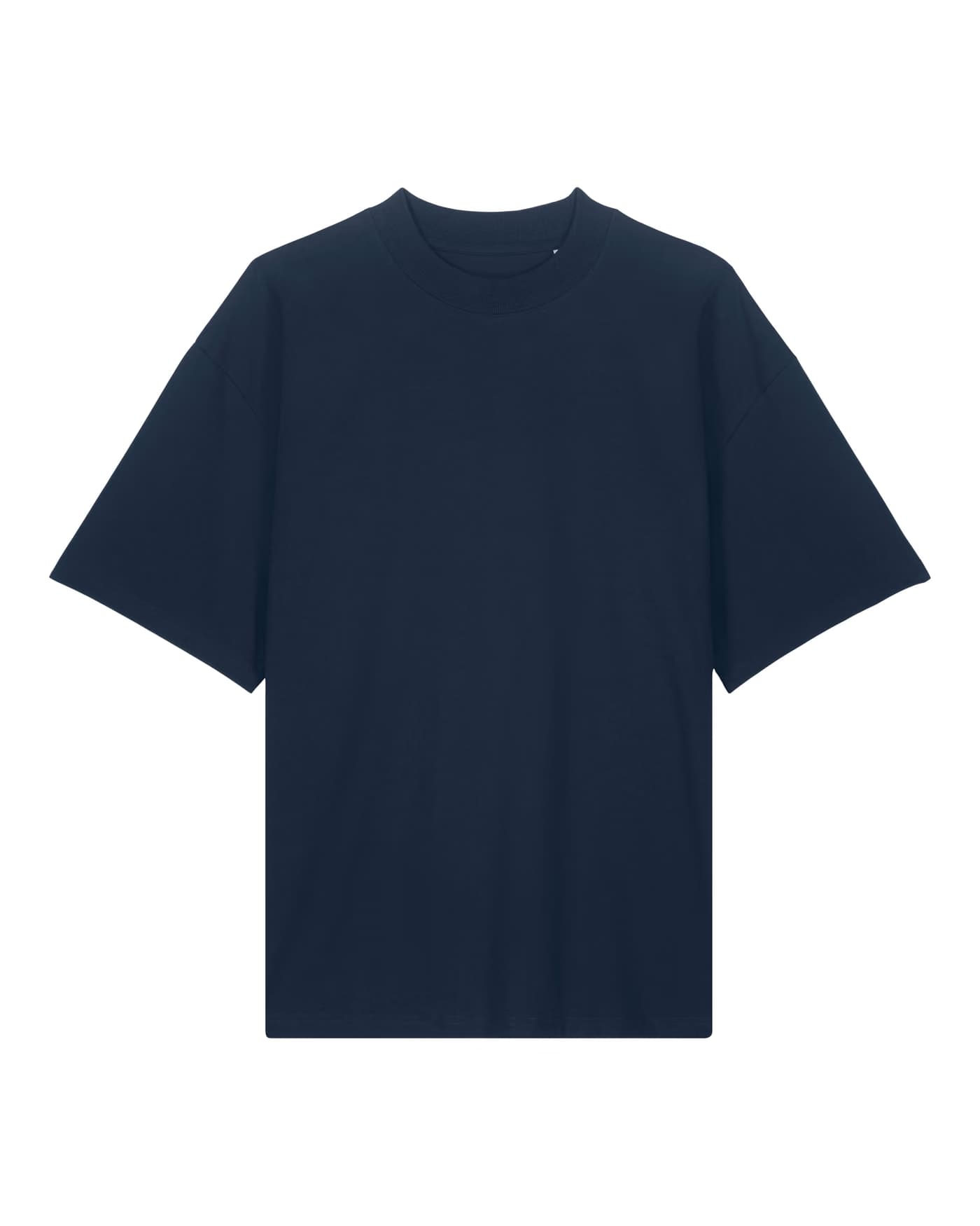 T-shirt Basile à personnaliser, coupe boxy en 100 % coton bio 200 g/m², coloris bleu marine