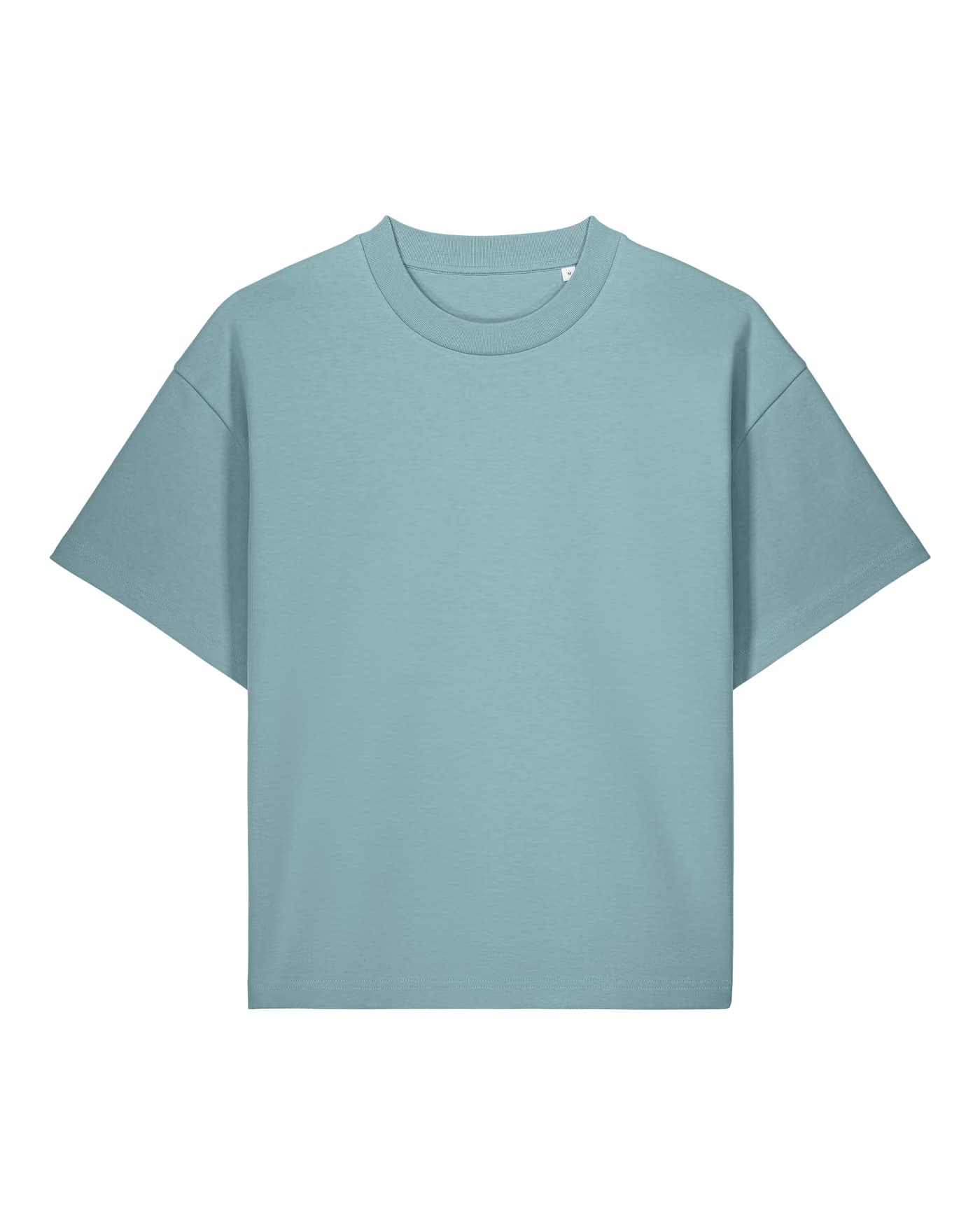 T-shirt Hector à personnaliser, coupe drop épaule en 100 % coton bio 370 g/m², coloris bleu brume