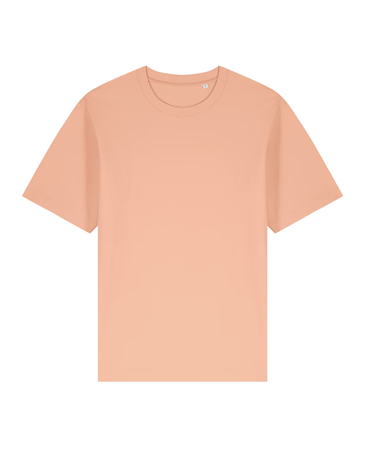 T-shirt Marlon à personnaliser, coupe relaxed en 100 % coton bio 240 g/m², coloris pêche