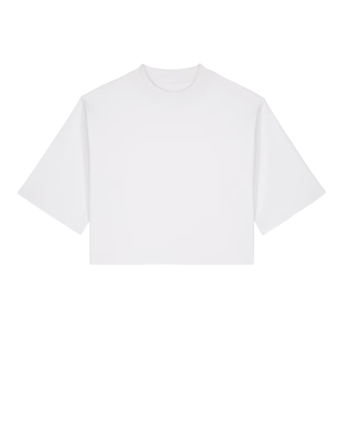 T-shirt Ninon à personnaliser, coupe crop en coton bio 200 g/m², coloris blanc