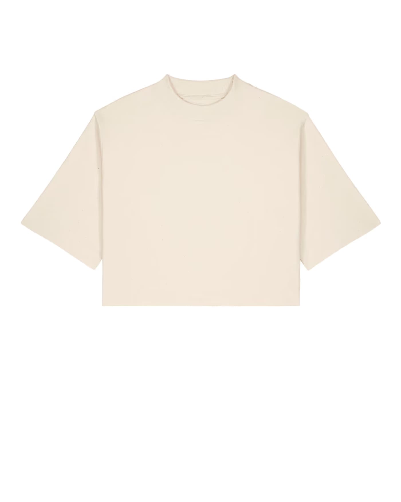T-shirt Ninon à personnaliser, coupe crop en coton bio 200 g/m², coloris écru